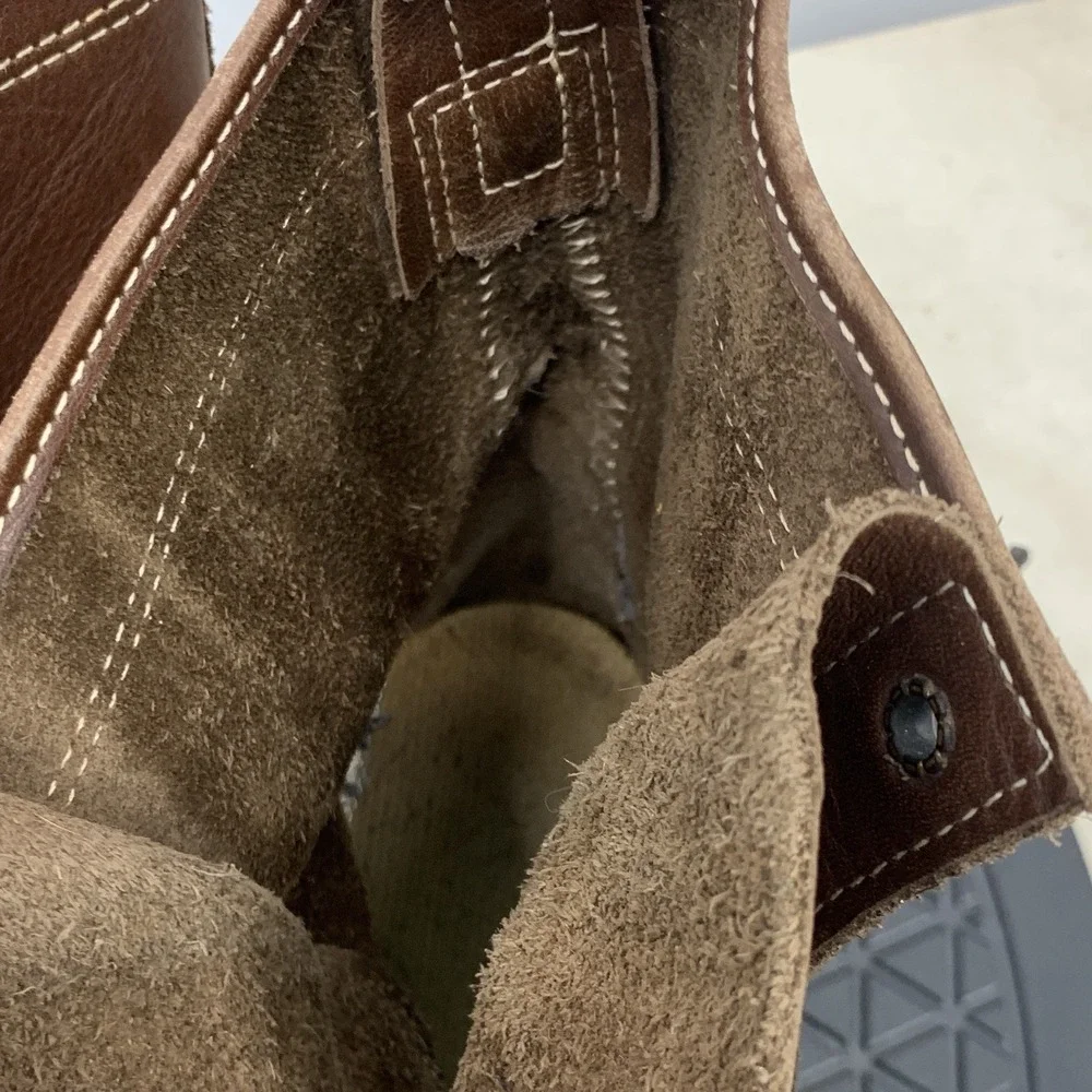 LL Bean Duck Boots Women Size 8 Shoes Dark Brown Leather Rubber Mid 8